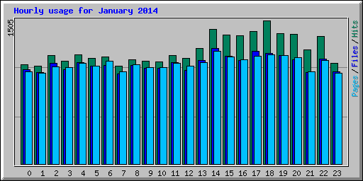 Hourly usage for January 2014