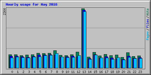 Hourly usage for May 2016