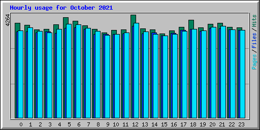 Hourly usage for October 2021