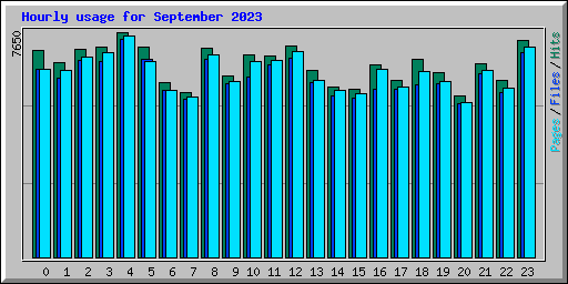 Hourly usage for September 2023