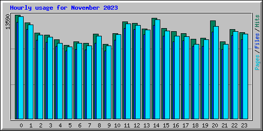 Hourly usage for November 2023
