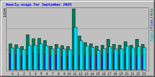 Hourly usage for September 2025
