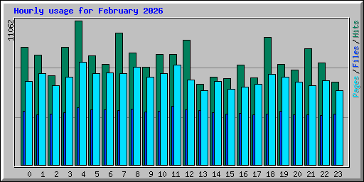 Hourly usage for February 2026